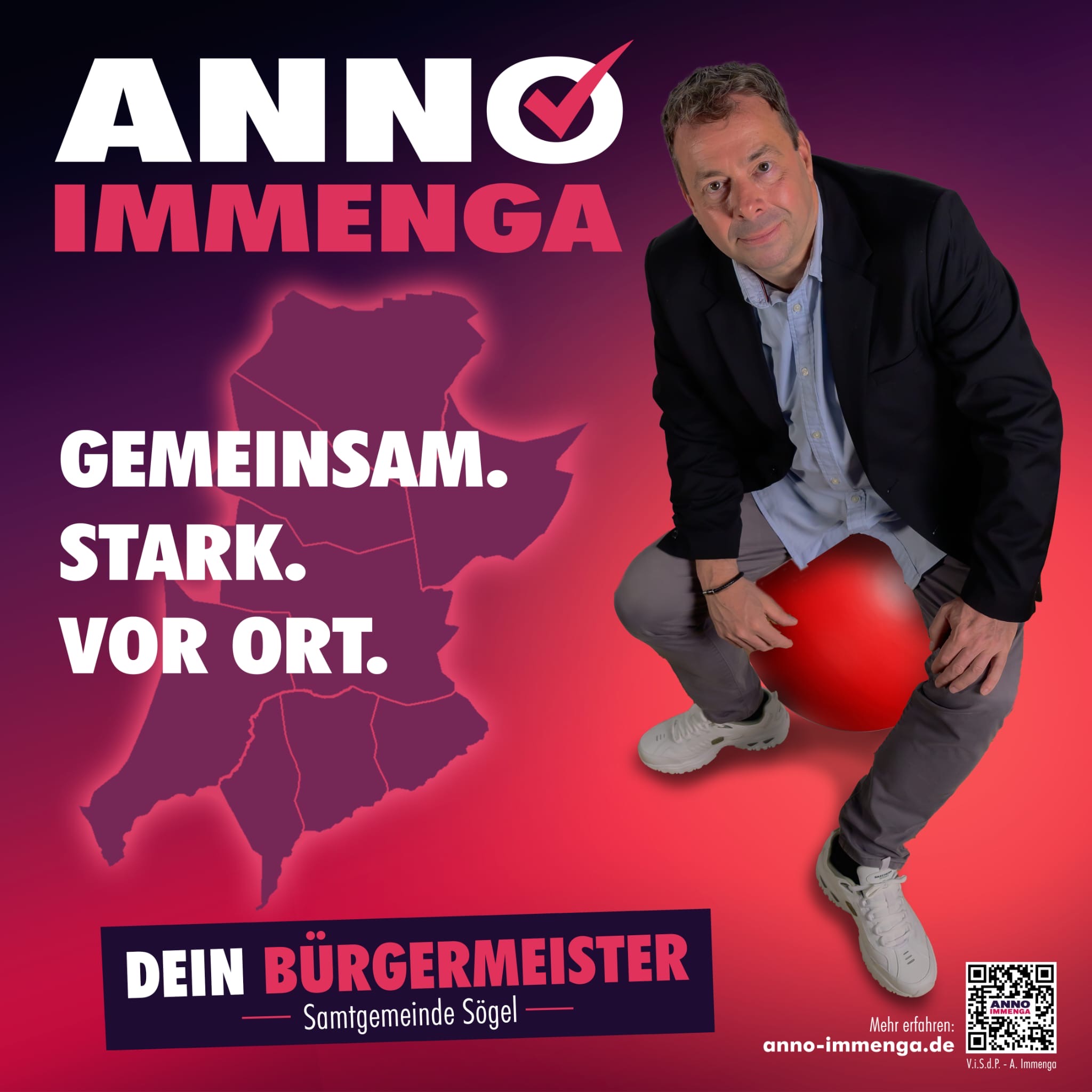 Anno Immenga Kampagnenmotiv: Gemeinsam. Stark. Vor Ort.